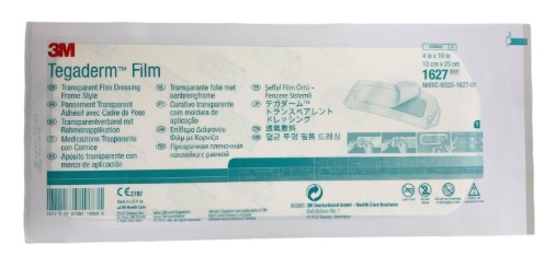 Apósito TEGADERM FILM 10 x 25 cm 1627W Caja Con 100 Piezas